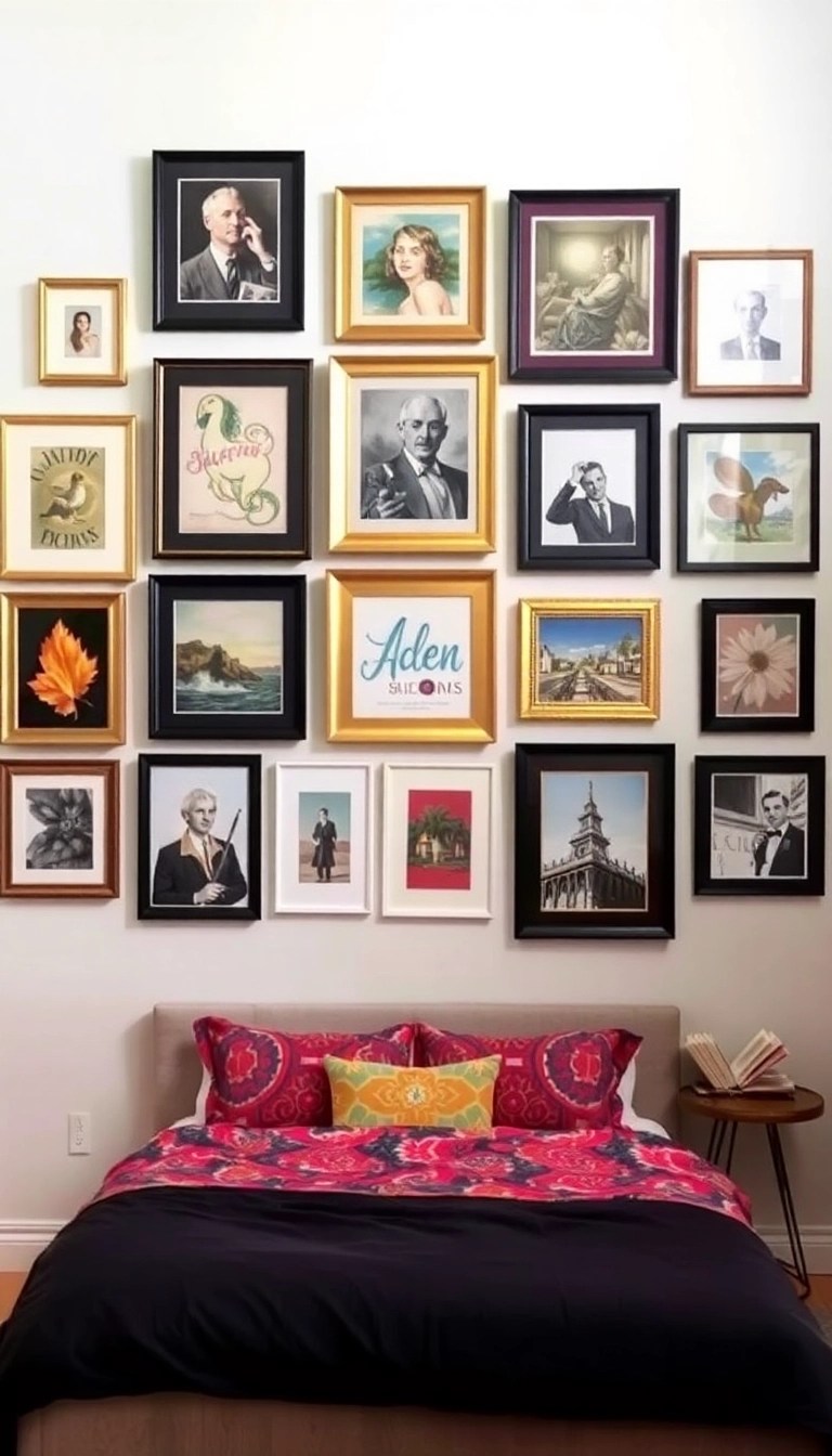 18 Bedroom Decor Transformations That'll Make You Feel Like Royalty (#3 Will Blow Your Mind!) - 8. Personal Art Galleries